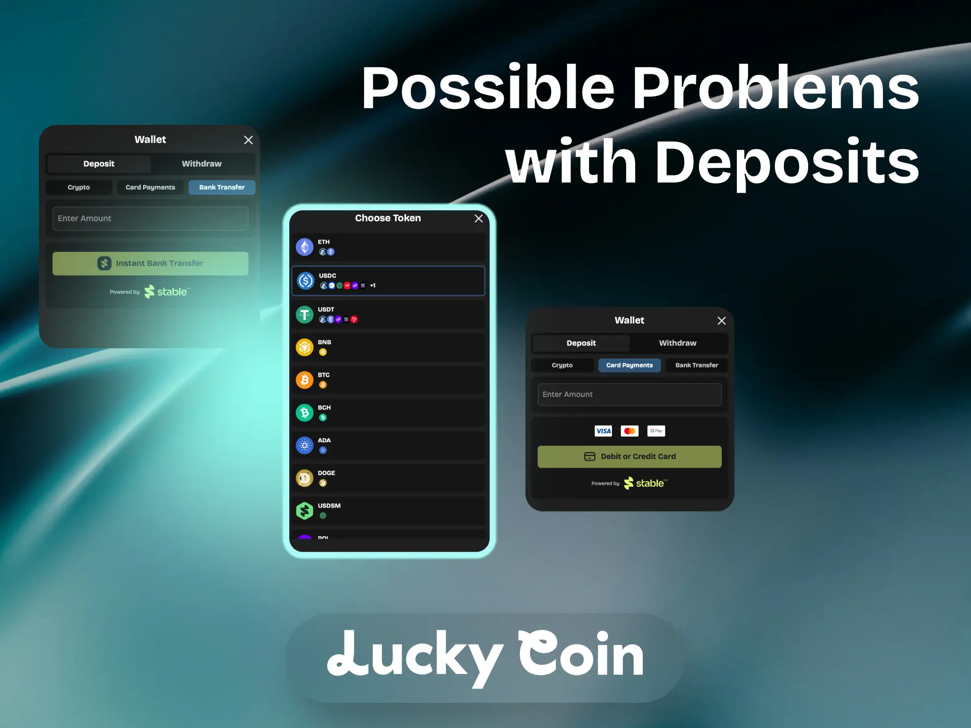 Possible Problems with Deposits on Lucky Coin