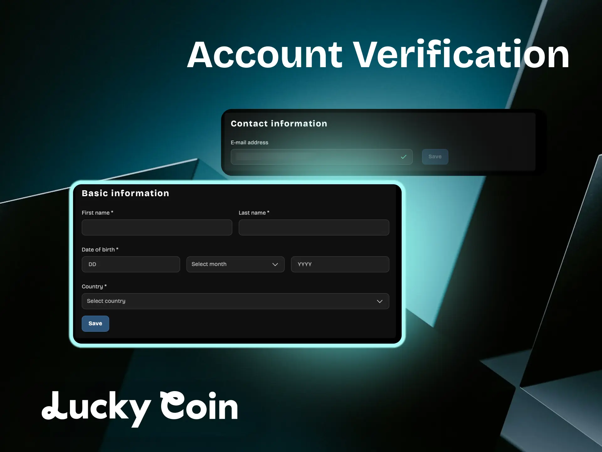 Account verification process at Lucky Coin