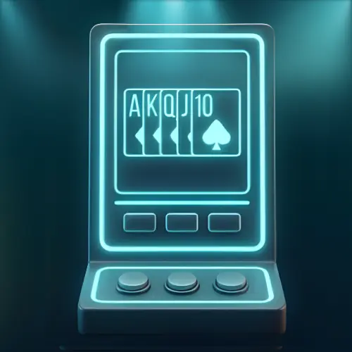 Video poker at Lucky Coin with Jacks or Better, Deuces Wild, and other variants.