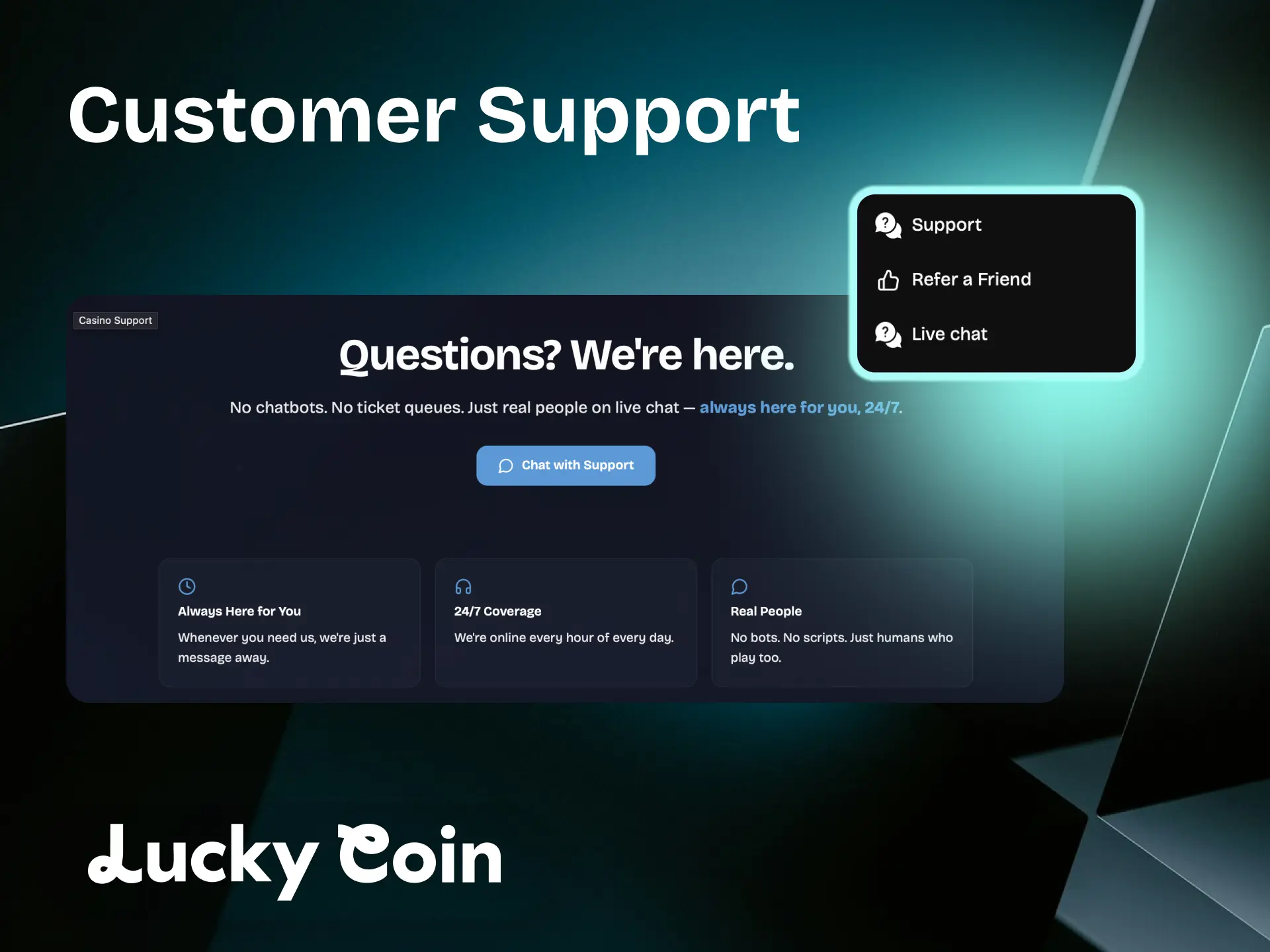 Lucky Coin customer support channels for New Zealand players