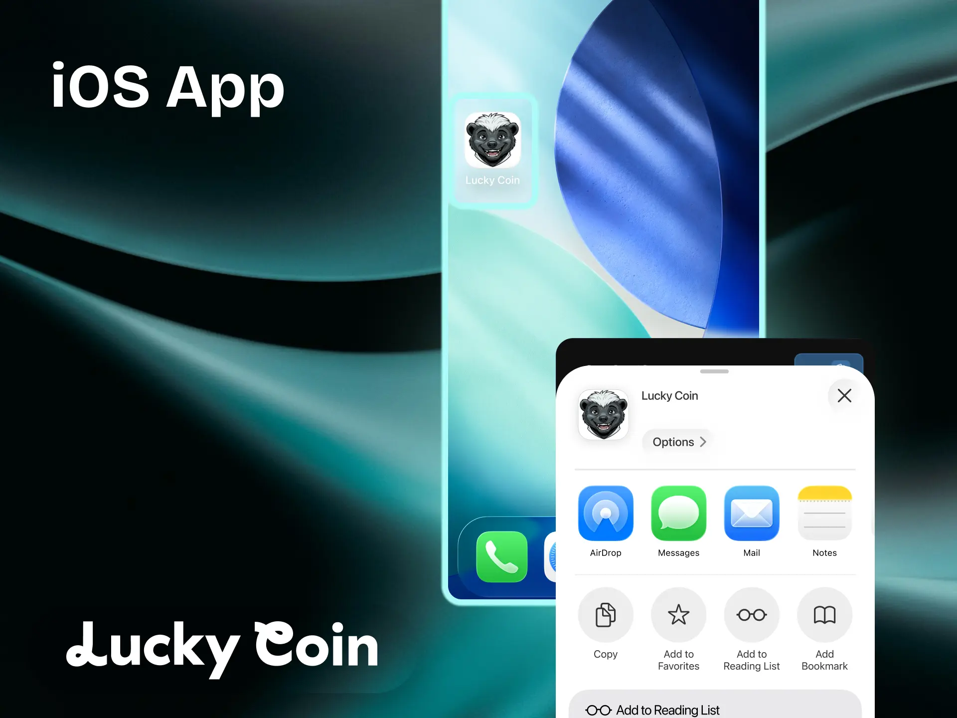 Lucky Coin iOS app mobile browser
