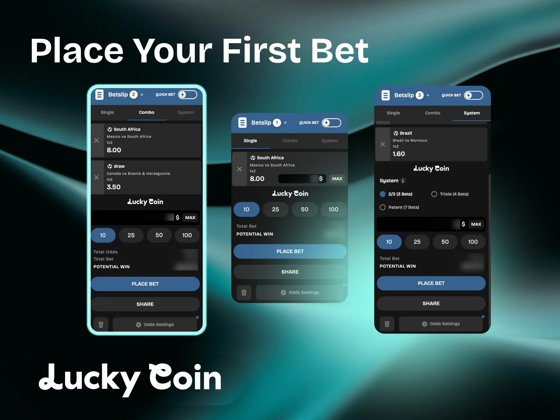 Place your first bet on Lucky Coin sportsbook