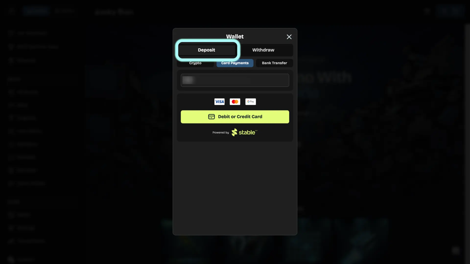 Deposit funds using payment methods available in New Zealand to activate your Degen Club enrolment.